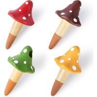 Homyhee Self Watering Spikes Mushroom Shaped Plant Watering Globes Irrigation Terracotta Watering Device Garden Waterer For Indoor Outdoor Plant 4 Packs
