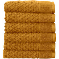 Great Bay Home 100% Cotton Marigold Hand Towels  6 Soft Bathroom Hand Towels  Highly Absorbent, Quick Dry Bath Towels  Grayson Collection (Set Of 6, Marigold)