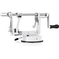 Apple Peeler Corer, Long Lasting Chrome Cast Magnesium Alloy Apple Peeler Slicer Corer With Stainless Steel Blades And Powerful Suction Base For Apples And Potatoes(White)