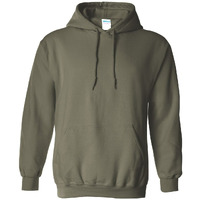 Gildan Blank Hoodie - Hooded Sweatshirt - Unisex Style 18500 Adult Pullover Military Green