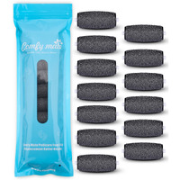 13 Extra Coarse Replacement Roller Refill Heads Compatible With Amope Wet Dry Electronic Foot File Refill(13 Extra Coarse For Wet & Dry) Black