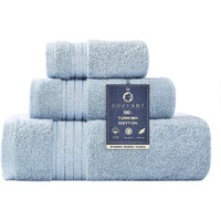 Cozyart Light Blue Towels Set For Bathroom 3Pcs, Turkish Cotton Bath Towels Sets For Bathroom Soft Highly Absorbent 650 Gsm With 1 Bath Towel, 1 Hand Towel, 1 Washclothe