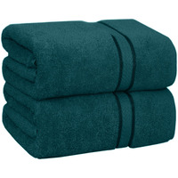 Cotton Craft Ultra Soft Bath Sheets - 2 Pack - 35 X 70 - Absorbent Quick Dry Everyday Luxury Hotel Bathroom Spa Gym Shower Beach Pool Travel Dorm - 100% Ringspun Cotton - 580 Gsm - Easy Care - Teal