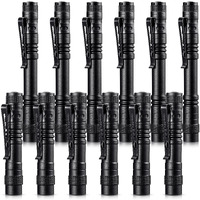 6/12 Pieces Mini Small Led Flashlight Pocket Pen Flashlight Handheld Pen Lights Penlight With Clip For Camping, Outdoor, Emergency(12 Pieces)