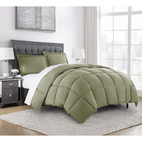 Chezmoi Collection 3-Piece Down Alternative Comforter Set (Oversized King, Sage)