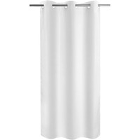 River Dream No Hook Stall Shower Curtain Microfiber Fabric - Soft 42 "" Width Shower Stall Curtain Hotel Grade, Waterproof & Machine Washable, White, 42X74