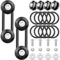 Bumper Quick Release, Mellbree Jdm Quick Release Holders Front Rear Bumper Fasteners Trunk Band Fenders Clip Kits Compatible For Universal Car Bumper (Black 4 X Release Tabs With 12 X O-Ring Fastener)