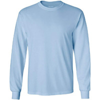 Joe 's Usa Men 's Long Sleeve Heavyweight Cotton Crewneck Tee-L-Light Blue