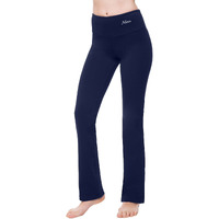 Nirlon Straight Leg Yoga Pants - Straight Leg Yoga Pants For Women Breathable Leggings For Women For Yoga Regular & Plus Size Pants For Women Yoga Work Pants For Women (2Xl 32"" Inseam, Navy Blue)