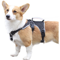 Paworld No Escape Dog Harness, Escape Proof Harness, Fully Reflective Harness With Padded Handle, Breathable,Durable, Adjustable Vest For Medium Dogs Walking, Training, And Running Gear (Black, M)