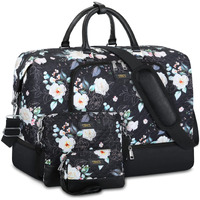 Travel Weekender Bag For Women Overnight Bag With Shoe Compartment Oversized Travel Duffel Bag Carry On Tote With Trolley Sleeve 21"" For Weekend Travel Business Trip