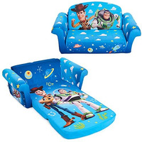 Marshmallow Furniture, Childrens 2-In-1 Flip Open Foam Compressed Sofa, Disneys Toy Story