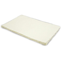 Watercolor Paper- 8 X 6 Inches - Mixed Media Watercolor Paper - 150 Gsm Thick Deckle Edge Virgin Cotton Handmade Paper - Off White