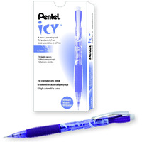 Pentel Icy Automatic Pencil, 0.7Mm, Violet Barrel, Box Of 12 (Al27Tv), 0.7 Mm