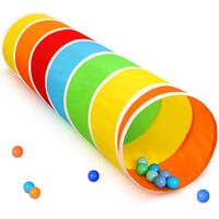 Kids Play Tunnel Tent For Toddlers, Colorful Pop Up Crawl Tunnel Toy For Baby Or Pet With Breathable Mesh, Collapsible Gift For Boy And Girl Play Tunnel Indoor And Outdoor Game
