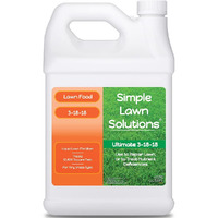 Ultimate 3-18-18 Lawn Food Liquid Fertilizer - Great When Establishing Lawn - High Phosphorus And Potassium Blend Concentrated Spray - Any Grass Type - Summer & Fall Nutrients - Simple Lawn Solutions (1 Gallon)