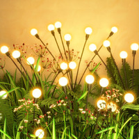 Flumy Solar Lights Outdoor Waterproof 2 Pack, Upgraded Outdoor Solar Lights For Yard Patio Garden Decor, Solar Lights For Outside Gardening Supplies, Firefly Garden Lights Solar Powered Outdoor
