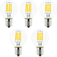 S11 Led Light Bulb,4W Equal To 40W E17 Intermediate Base Mini Globe Bulb, Natural White 4000K,For Desk Lamp,Cabinet,Closet Non-Dimmable 5-Pack
