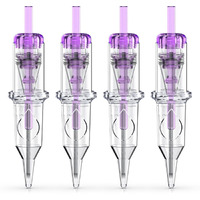 Wormhole Tattoo Cartridge Needles, 50Pcs Mixed Sizes Disposable Tattoo Needles 3Rl 5Rl 7Rl 9Rl 11Rl Round Liner For Tattoo Pen Cartridge Machine Permanent Makeup (Rl)