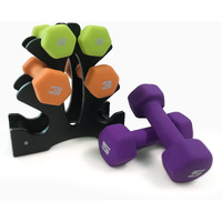 Cap Barbell 20 Lb Set Of Neoprene Dumbbells With Rack | 2, 3, 5 Lb Pairs