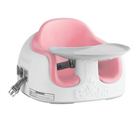 Bumbo Baby Toddler Adjustable Height 3-In-1 Convertible Non Slip Floor Seat High Chair And Booster Seat Combo With Removable Tray & Buckle Strap, Cradle Pink
