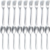 Gymdin 24 Pieces Spoons And Forks Set, Food Grade Stainless Steel Flatware Cutlery Set, Silverware Forks And Tablespoon For Home, Kitchen And Restaurant, Mirror Polished, Dishwasher Safe