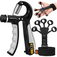 Hand Grip Strengthener - Adjustable Hand Exerciser And Finger Stretcher - Grip Strength Trainer For Muscle Building, Hand Therapy And Recovery - Relieve Pain For Arthritis, Carpal Tunnel