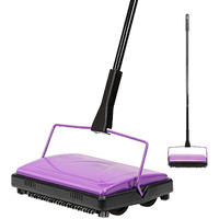 Yocada Carpet Sweeper Cleaner For Home Office Low Carpets Rugs Undercoat Carpets Pet Hair Dust Scraps Paper Small Rubbish Cleaning With A Brush Purple