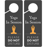 Do Not Disturb Door Hanger Sign, 2 Pack, Please Do Not Disturb Sign, Yoga In Session