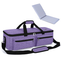 Luxja Carrying Bag Compatible With Cricut Explore Air And Maker, Tote Bag Compatible With Cricut Explore Air, Silhouette Cameo 4 And Supplies (Bag Only, Patent Design), Purple