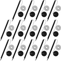 Secure Pen With Adhesive Pen Chain And Security Pen Holder For Home Office Supplies, Black Ink (14 Pieces)