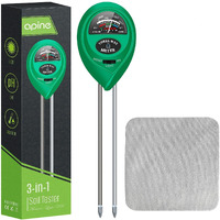 Apine Soil Moisture Meter, 3 In 1 Soil Ph Tester, Soil Test Kit For Lawns, Garden, Farm, House, Indoor, Outdoor, Hydrometer For Plants