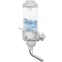 Vannon Dog Water Dispenser For Cage, 34Oz Auto Feeding Crate Water Bottle For Dogs, Cats & Rabbits, Pet Nozzle Diameter: 12Mm, Bpa Free, Grey