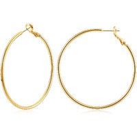 Gacimy Large Gold Hoop Earrings For Women 14K Gold Plated, 925 Sterling Silver Post Gold Hoops For Women, 50Mm Yellow Gold Big Hoop Earrings For Women