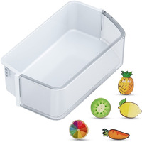 Da97-12650A Door Shelf Bin Basket For Samsung Refrigerator Door Shelf Right Side Replacement For Samsung Rf263Beaesr Rf260Beaesr Rf261Beaesr Door Shelves With 5 Cute Decorative Refrigerator Magnets