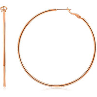 Gacimy Large Rose Gold Hoop Earrings For Women 14K Rose Gold Plated, 925 Sterling Silver Post Gold Hoops For Women, 60Mm Rose Gold Big Hoop Earrings For Women