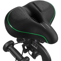 Tonbux Oversized Bike Seat For Men Women Comfort,Wide Bike Seat Cushion Replacement, Breathable Corfortable Bicycle Seat Saddle Compatible With Peloton/Exercise/Stationary/Electric/Cruiser Bikes