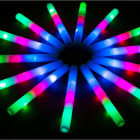 Shqdd 28 Pcs Glow Sticks Bulk, Foam Glow Sticks, Glow Stick Bulk Party Pack With 3 Modes Colorful Flashing, Glow In The Dark Party Supplies, Led Glow Sticks For Wedding,Raves,Concert,Camping, Carnival