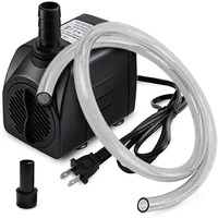 Pulaco 10W 160Gph Submersible Pump With 33 Ft Tubing For Aquariums, Fish Tank, Pond Fountain, Statuary, Hydroponics, Water Feature, Indoor Fountains