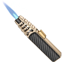 Butane Torch Lighter, Refillable Kitchen Cooking Torch Windproof Adjustable Flame Solar Beam Torch Blow Torch With Safety Lock For Baking Creme Brulee
