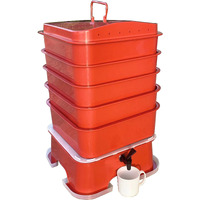 5-Tray Vermihut Plus Compost Bin (Terracotta)
