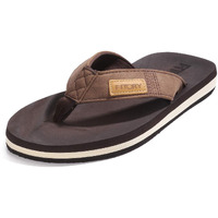 Fitory Mens Flip-Flops, Thongs Sandals Comfort Slippers For Beach Brown Size 8