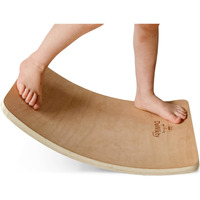 Dawikity Kids Balance Board - Wooden Wobble Board For Kids - Compact Balancing Trainer For Children, Toddlers, Adults - Solid Poplar Core With Eco-Conscious Coating, Up To 480 Lbs Capacity - 17X12X3""