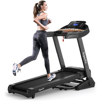 Goplus 3.75Hp Folding Treadmill With Incline, Electric Superfit Treadmill W/App Control, 12 Preset & 3 Custom Programs, Blue Tooth Speaker, Heart Rate Monitor, Running Jogging Machine For Home Gym