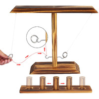 Bestdon Ring Toss Games For Adults, Fast-Paced Interactive Toss Games With Shot Ladder Bundle, Outdoor Indoor Handmade Wooden Hook And Ring Game For Bars, Home, Large