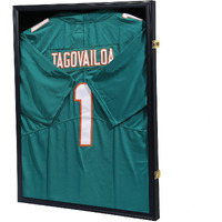 Jdeco Jersey Frame Display Case Jersey Display Frame Shadow Box For Jersey Display Case With Acrylic Anti Fade Uv Protection Gold Locks For Baseball Basketball Football Soccer Hockey Sport Shirt Black