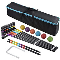 [6 Players]Premium Croquet Set For Families, Browill Croquet Set With Carrying Bag For Yard Outdoor Lawn Backyard Games For Kids Adults All Ages, 35 Inch