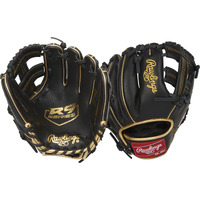 Rawlings Boys Training Baseball Glove, 9.5 Inch - Single Post Web Black/Gold, Inch Us
