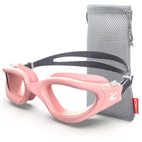 Zionor Swim Goggles, G1 Se Swimming Goggles Anti-Fog For Adult Men Women (A3-Clear Lens Pink Frame)