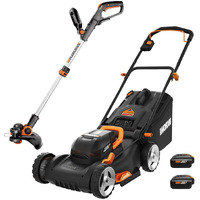 Worx Wg911 20V Power Share Lawn Mower And Grass Trimmer (Batteries & Charger Included)